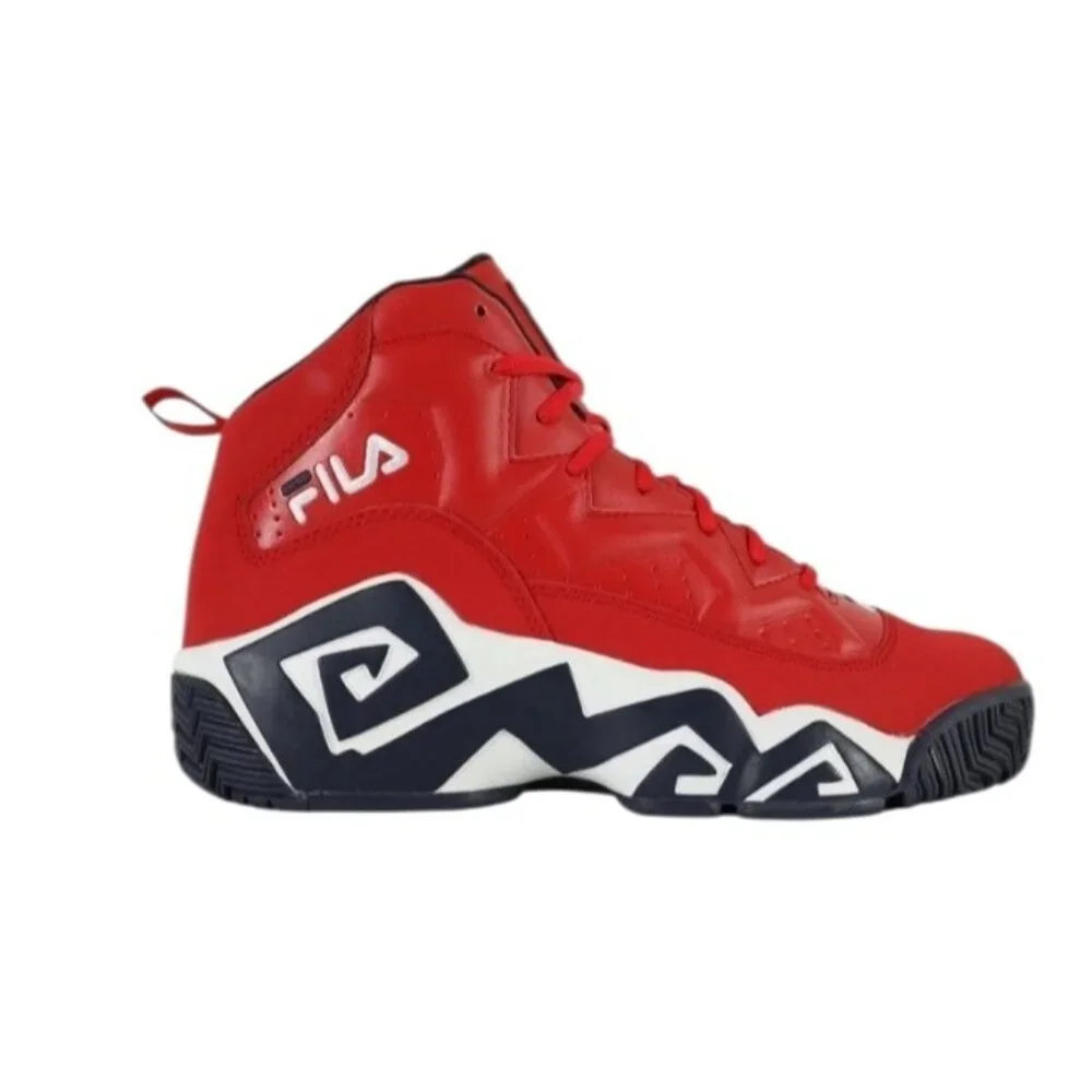 Fila MB Boy's Red & Navy Retro High-Top Basketball Shoes Sz‎ 5.5 NWOB